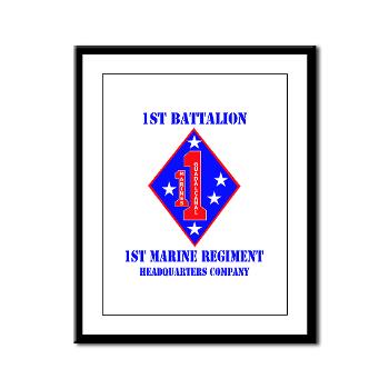 HQC1MR - M01 - 02 - HQ Coy - 1st Marine Regiment with Text - Framed Panel Print - Click Image to Close